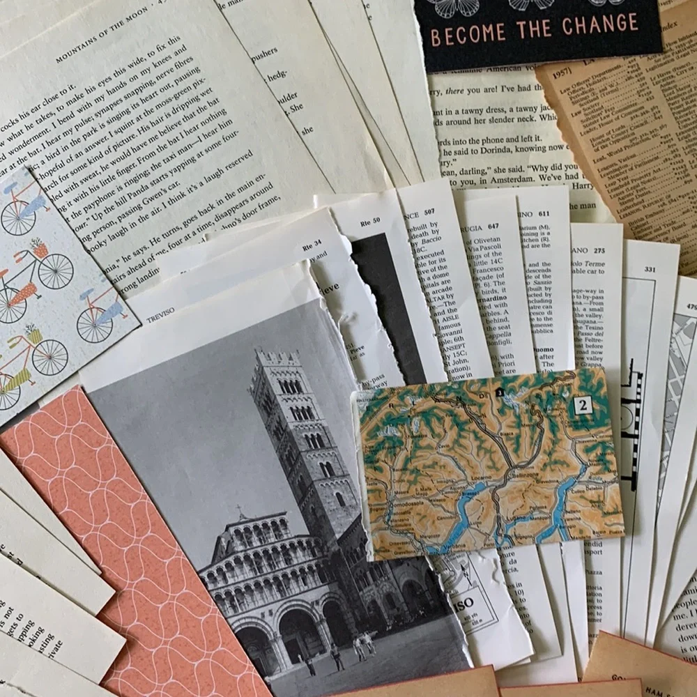 Over 50 vintage book pages for junk journals and paper crafts. Great variety! - Picture 10 of 12